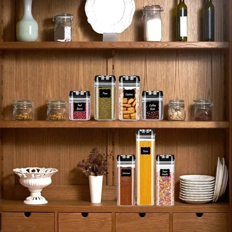 Food Storage Jar with Lid Kitchen Container Kitchen Organizer Stackable Dustproof Moisture Resistant Kitchen Accessorie