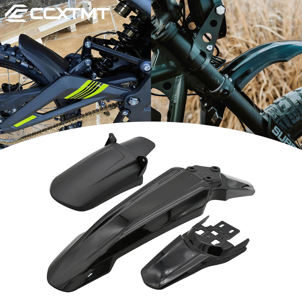 Motorcycle Front Rear Wheel Mudguards Fender For Segway X160 X260 For Surron Light Bee S & Light Bee X Electric Bike Refit Parts