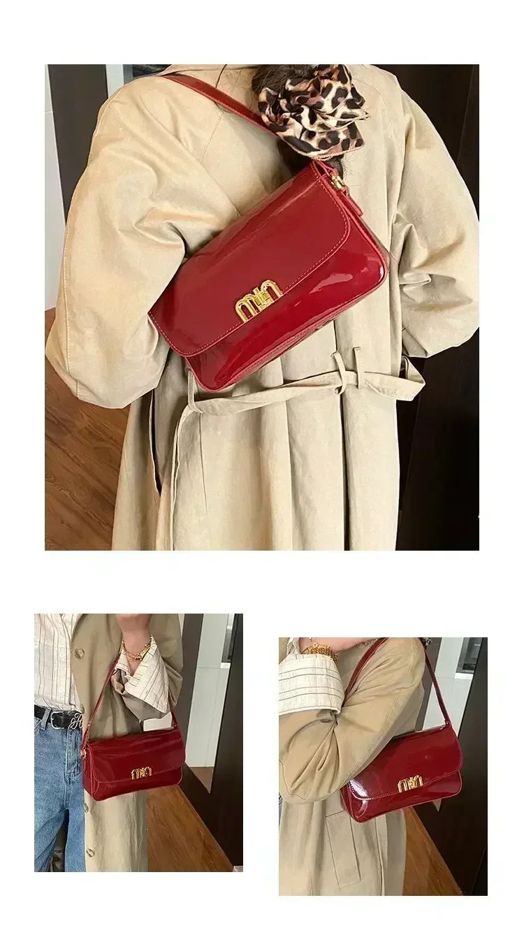 Classic Designer Leather Handbag For Women Crossbody Shoulder Bag Elegant Ladies Tote Purse Luxury Brand