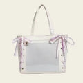 Japanese Sweet Women Ribbon Ita Bag Fashion Large Capacity Tote Bag Aesthetic Shoulder Bag Cute Lolita Girl Transparent Handbags