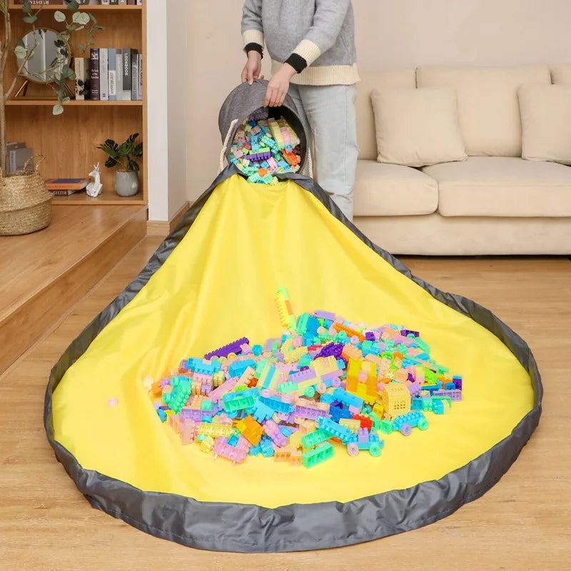 Children's Toy Storage Bucket, Drawstring Waterproof Foldable Large-Capacity Household Baby Miscellaneous Items Quick Storage Storage Bag