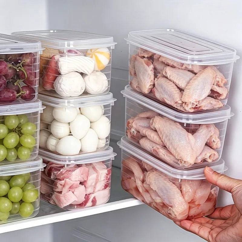 Food Storage Containers 12pcs (6 boxes +6 lids), Airtight Leak-Proof Stackable Microwave-Safe for Fridge Meal Prep Lunch Boxes