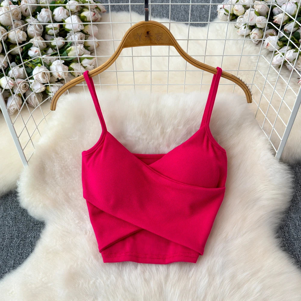 Sexy two Pieces Sets Chic Elegant  v neck slip camis with High Waist Hip Wrap Single Breasted split summer sweet Full Skir