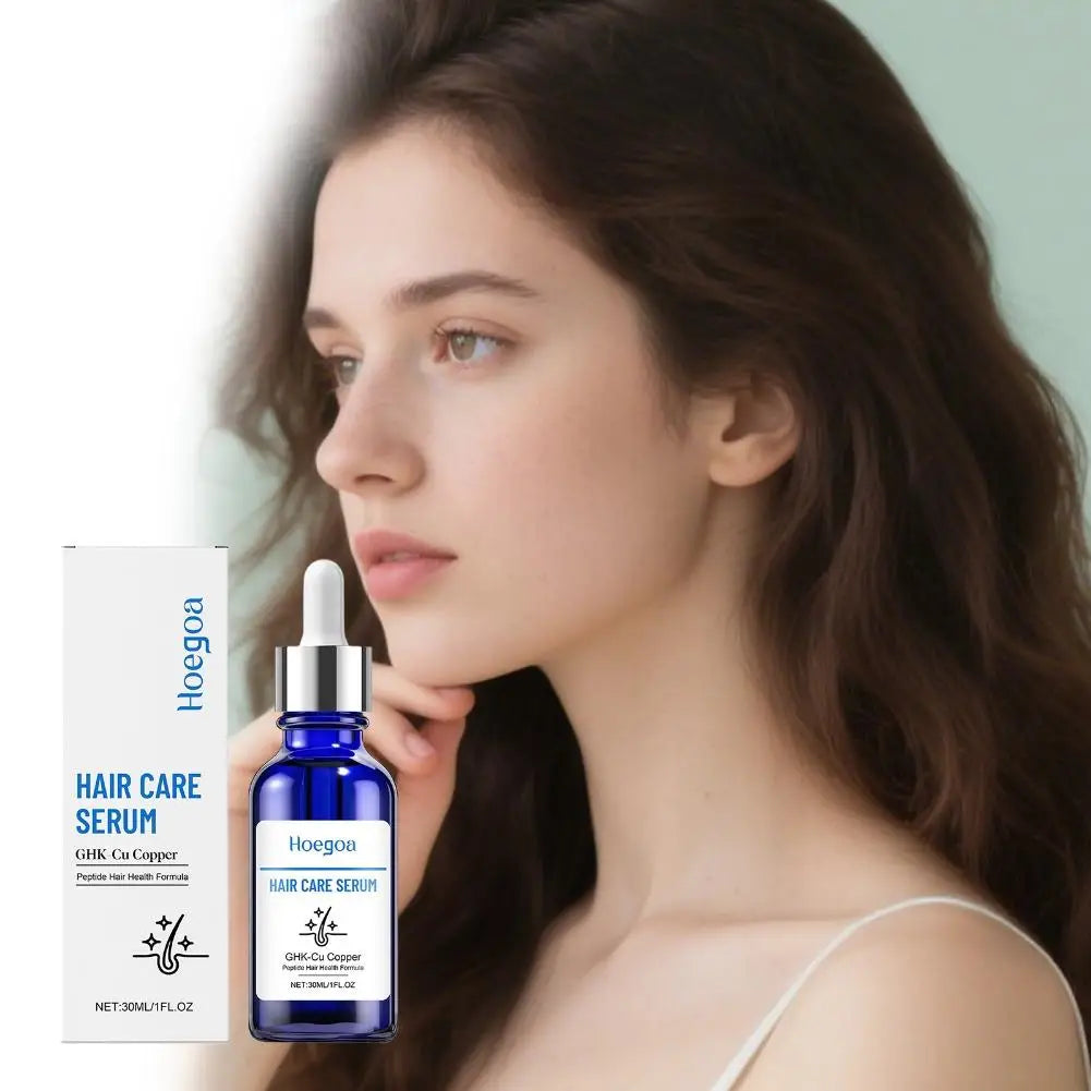 30ML Copper Peptide Hair Care Serum,For All Scalp Types Hair Strengthening Volumizing Nourishing Thicker Fuller Hair Essence