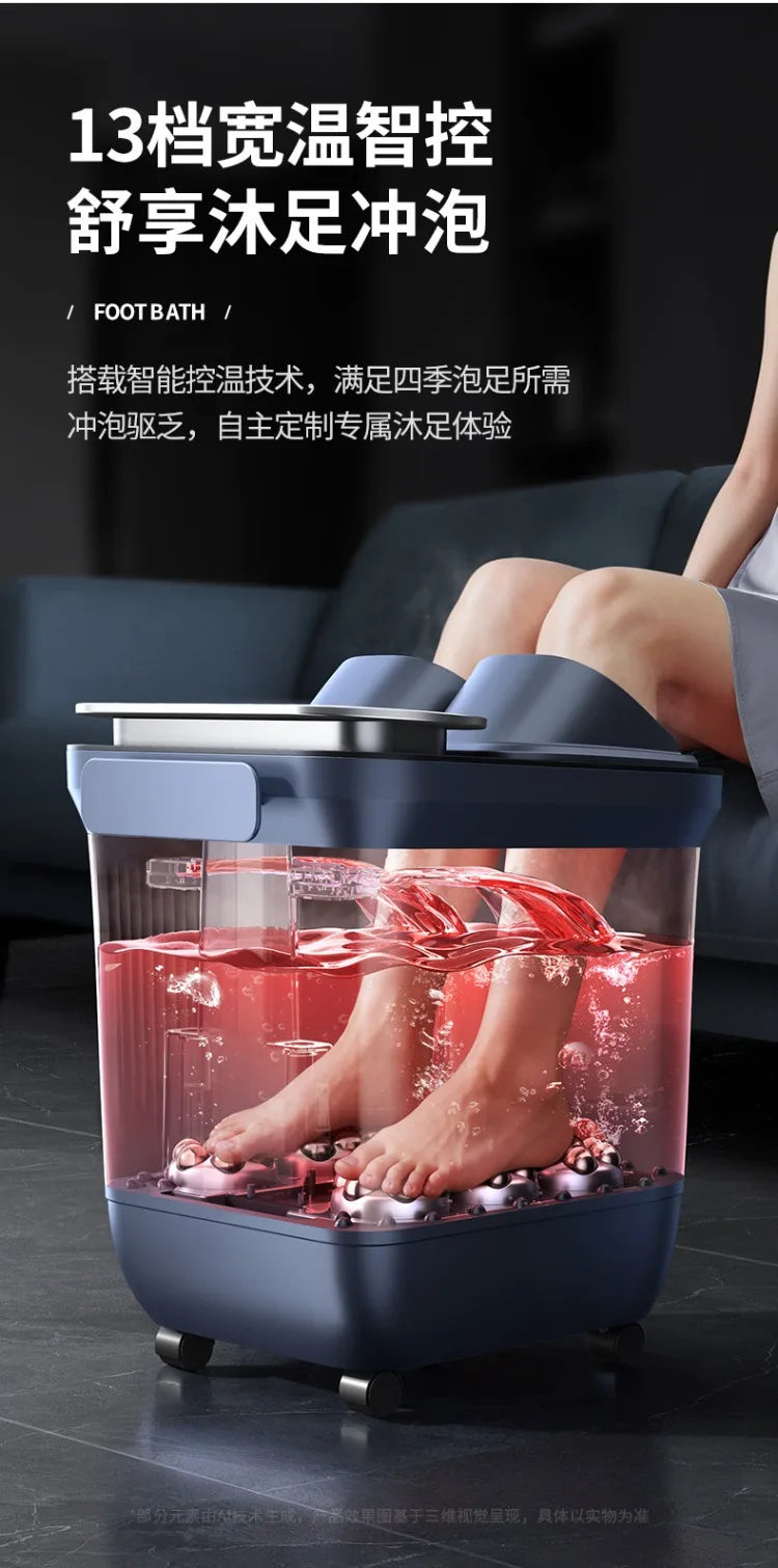 220V AUX Electric Foot Spa Bath Massager with Heating and Constant Temperature Automatic Home Use Deep Bucket WDC