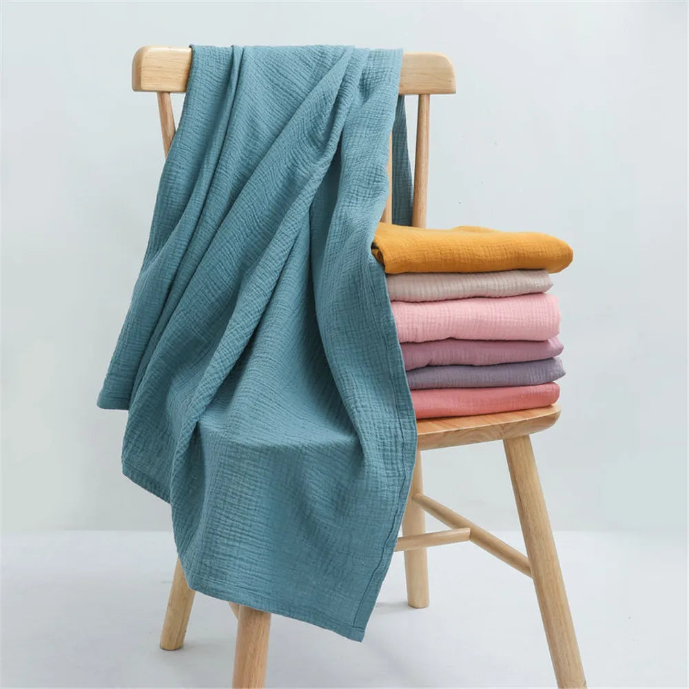 Personalized Name Embroidered Custom Baby Cotton Muslin Baby Swaddle Wrap Newborn Receiving Blanket Muslin Diaper  Burp Cloth