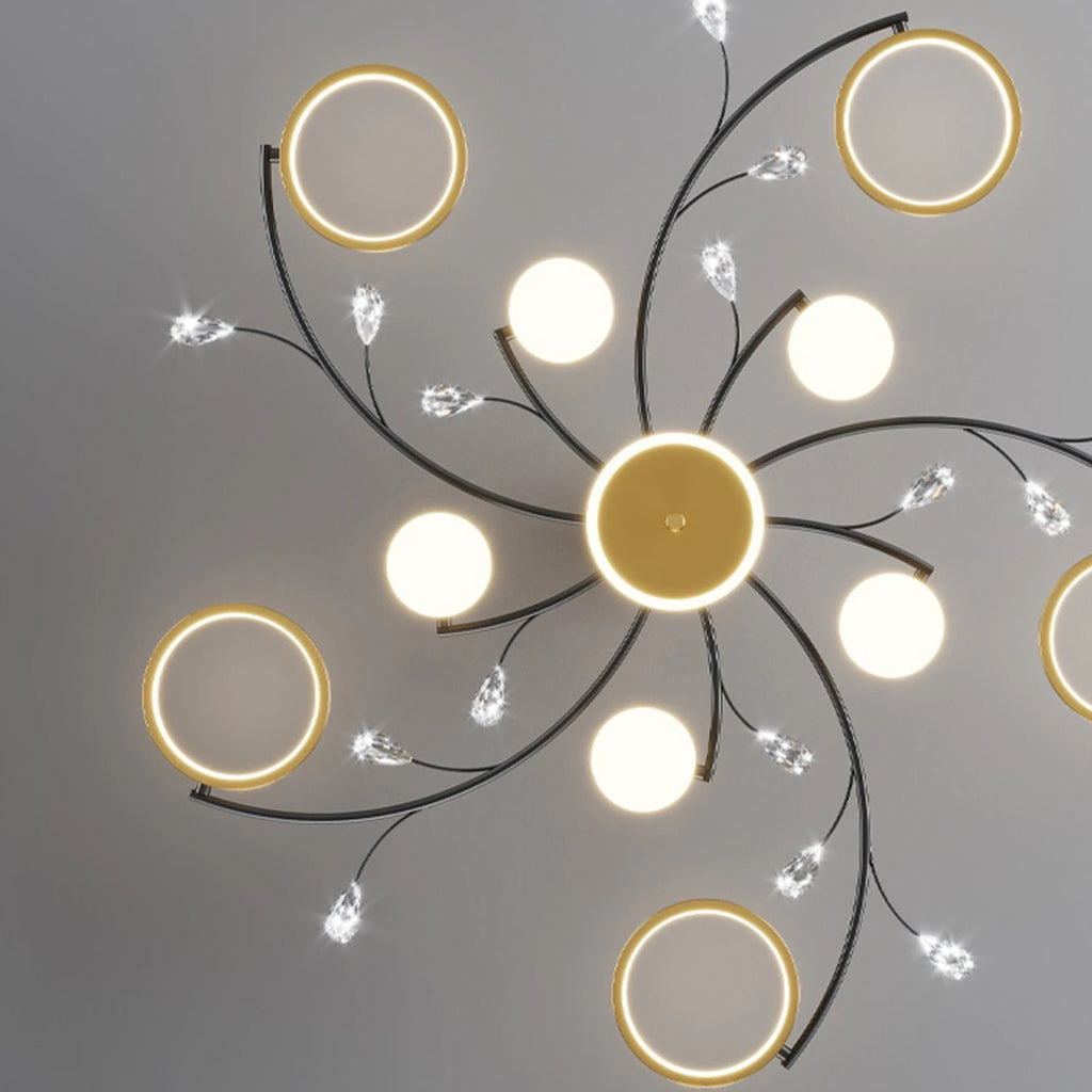 Modern Ceiling Chandelier Room Decoration Led Ceiling Lamp Crystal Chandelier Nordic Modern Bedroom Ceiling Decorative Light