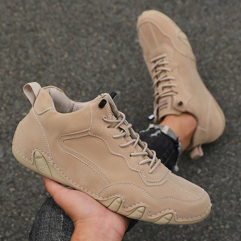 Men's Casual Leather Fashionable One Foot Loafers Brand Sneakers Boat Shoes Hiking Boots Cowboy Boots For Men Ankle Boots 2025