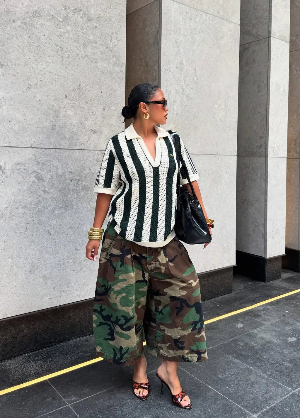 Women's Camouflage Wide Leg Pants Loose Casual High Waist Trousers Vintage Pockets Cropped Pants 2025 Streetwear Harajuku Capris