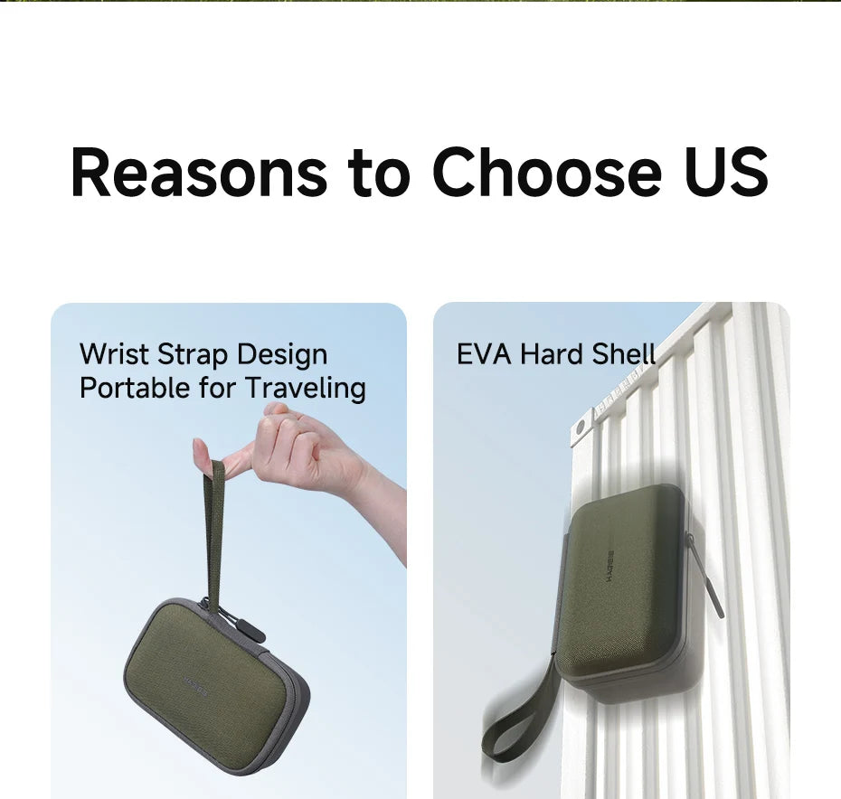 Hagibis Electronic Organizer Travel Case Bag for Mouse Portable Carry Case for Wireless Mouse Cable Charger Power Bank Hardshell