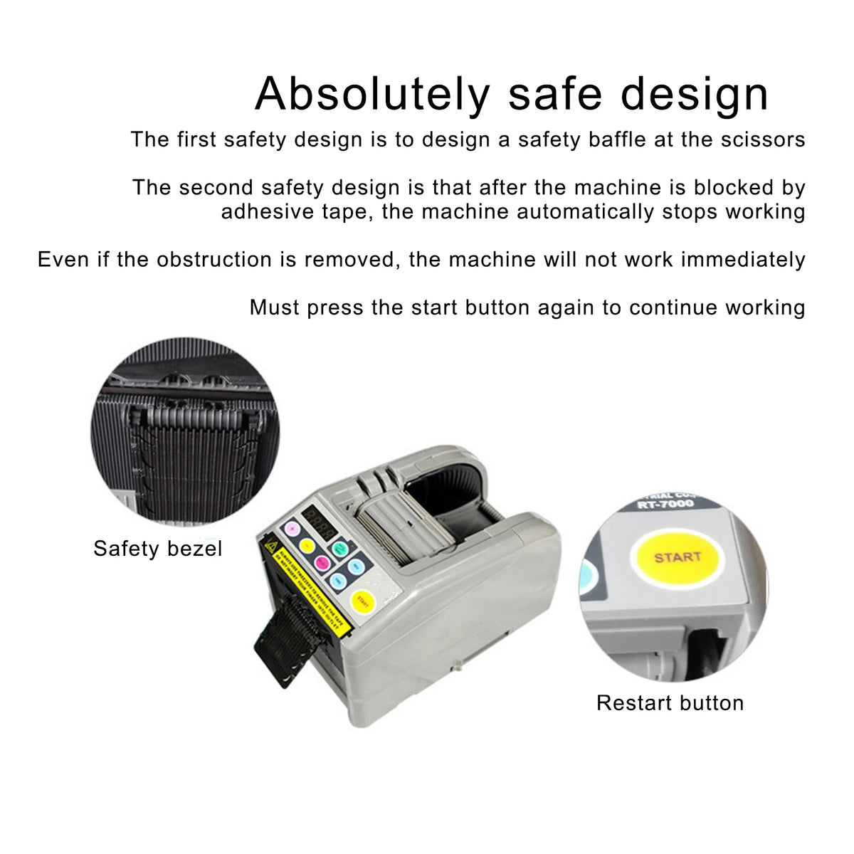 Electric Tape Dispenser Dual Sided Adhesive Cutting Machine Industrial Supplies JXD-60 Automatic Tape Dispenser