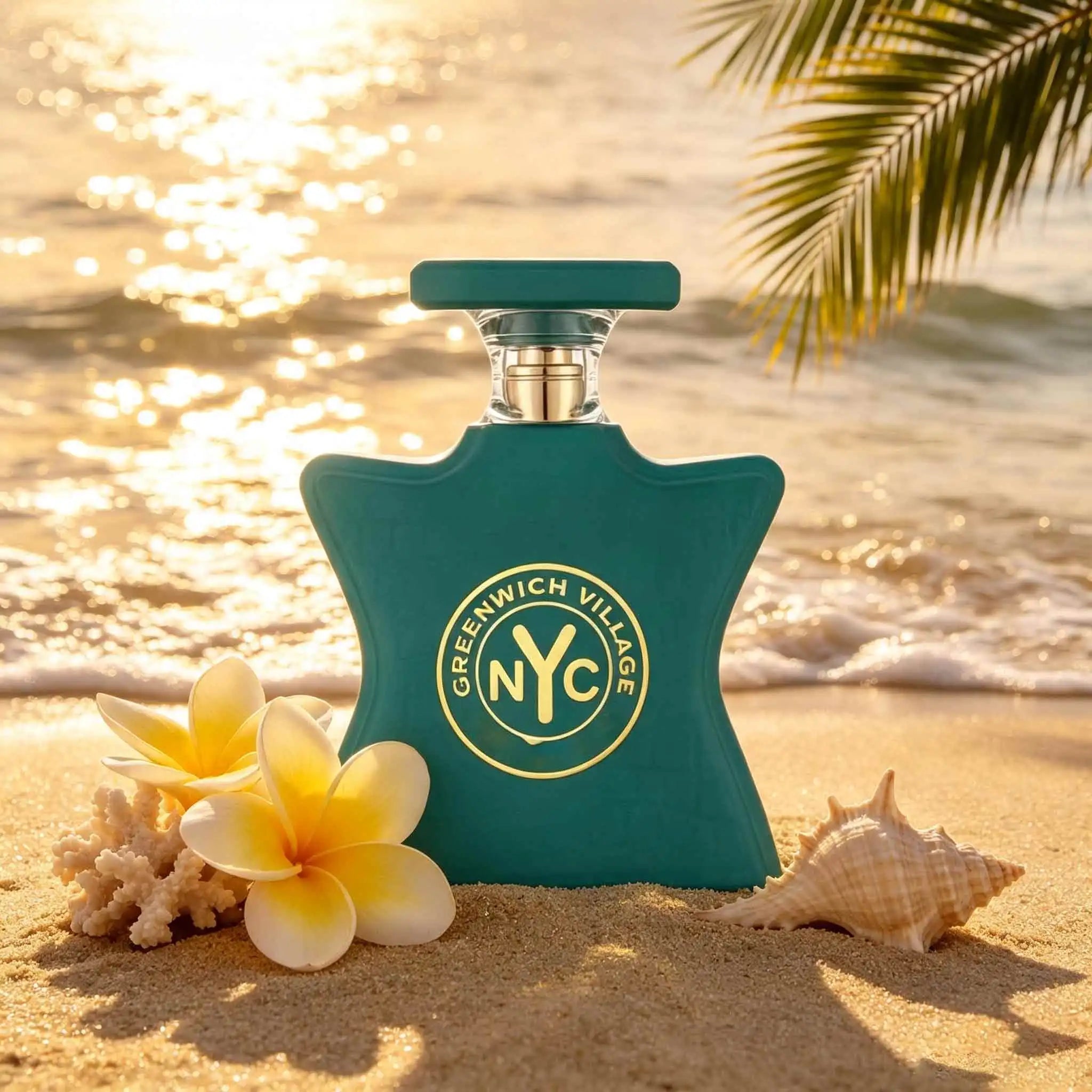 Greenwich Village unisex perfume, sweet lychee‑blackcurrant and tender white florals, long‑warm vanilla‑praline finish. Luxurious turquoise bottle with gift box, perfect premium gift choice.
