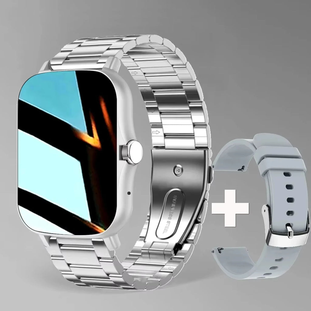LAXASFIT 2025 New Smart Watch for Men Women Gift Full Touch Screen Sports Fitness Watch Bluetooth Call Digital Smartwatch