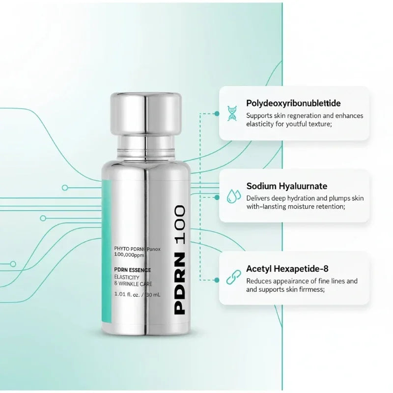 PDRN Skincare Set Ampoule Serum Cica Peptide Essence Deep Moisturizing Capsule Cream Repair Barriers Nourish The Skin Face Cream
