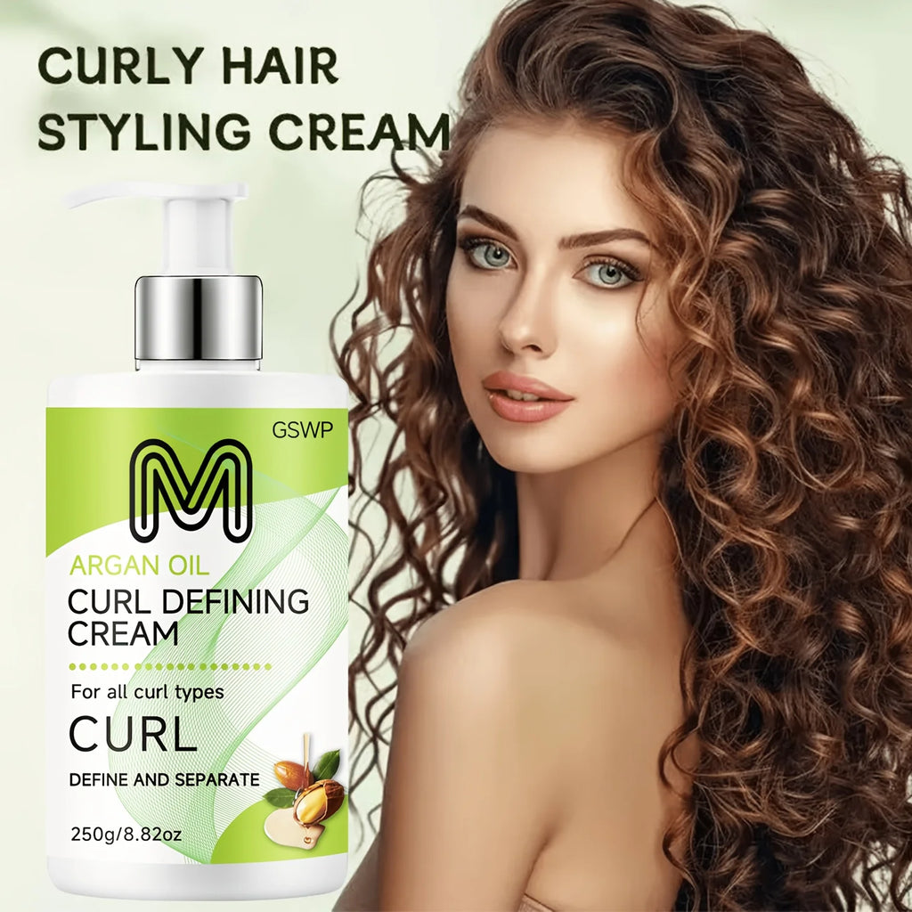 GSWP Curl Defining Cream, Containing, Castor Oil, Keratin, Styling Curls, Controlling Frizz. 250/500g