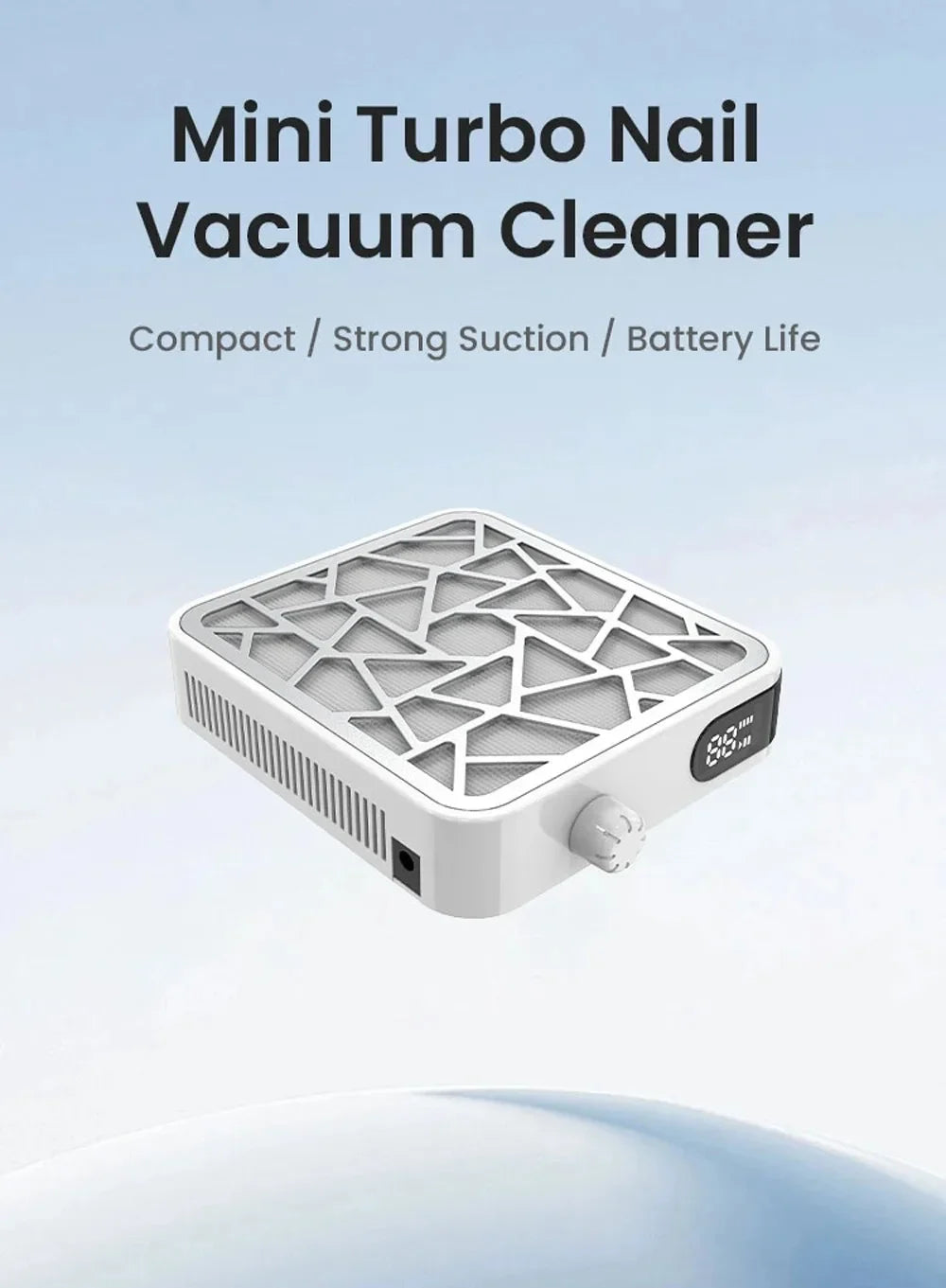Nail Dust Collector Aspirador De Unas Profesional Rechargeable Powerful Nail Vacuum Machine with Adjustable Suction Low Noise