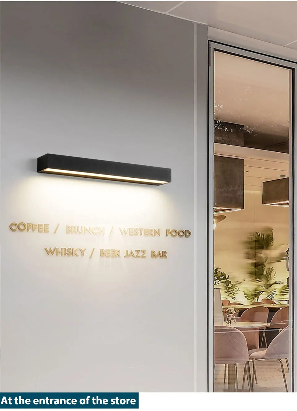 LED Outdoor Porch Wall Sconces Aluminum Exterior Wall Light Fixtures IP65 Waterproof Lamp for House Patio Doorway Garage Decorat