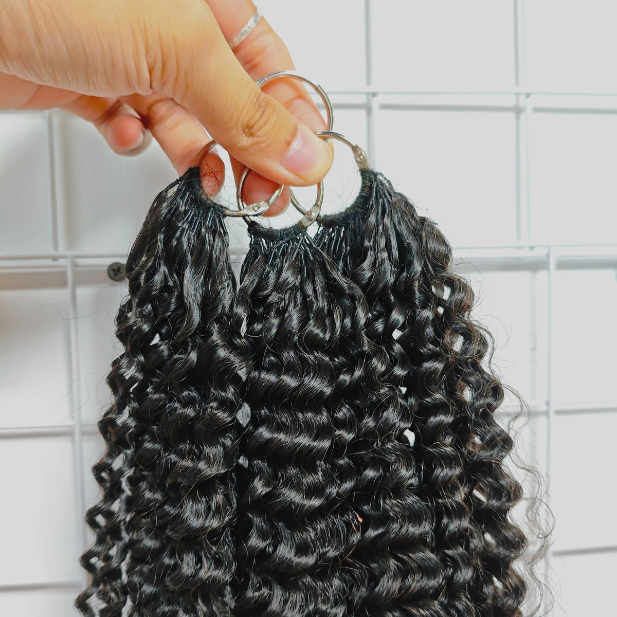 Pre-Separated Feather Crochet Human Hair Bundles Jerry Kinky Curly Deep Wave Hair Miracle Knots Braiding hair for Women
