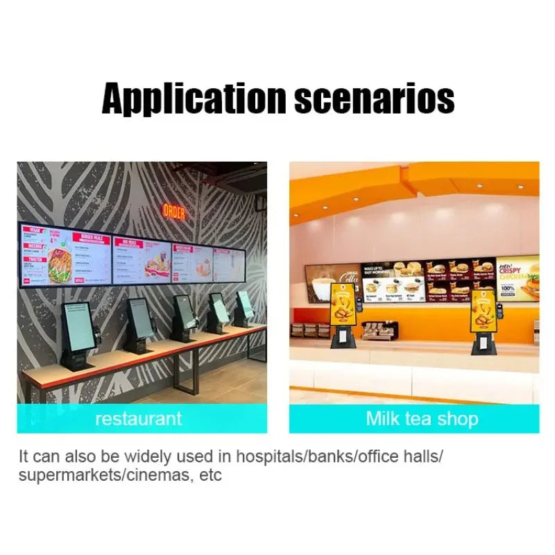 【Hot Sale】21.5Inch Desktop Self-Service Payment Pos Terminal Android Sales Kiosks Self Order Menu Screen Terminal Kiosk Fast Foo