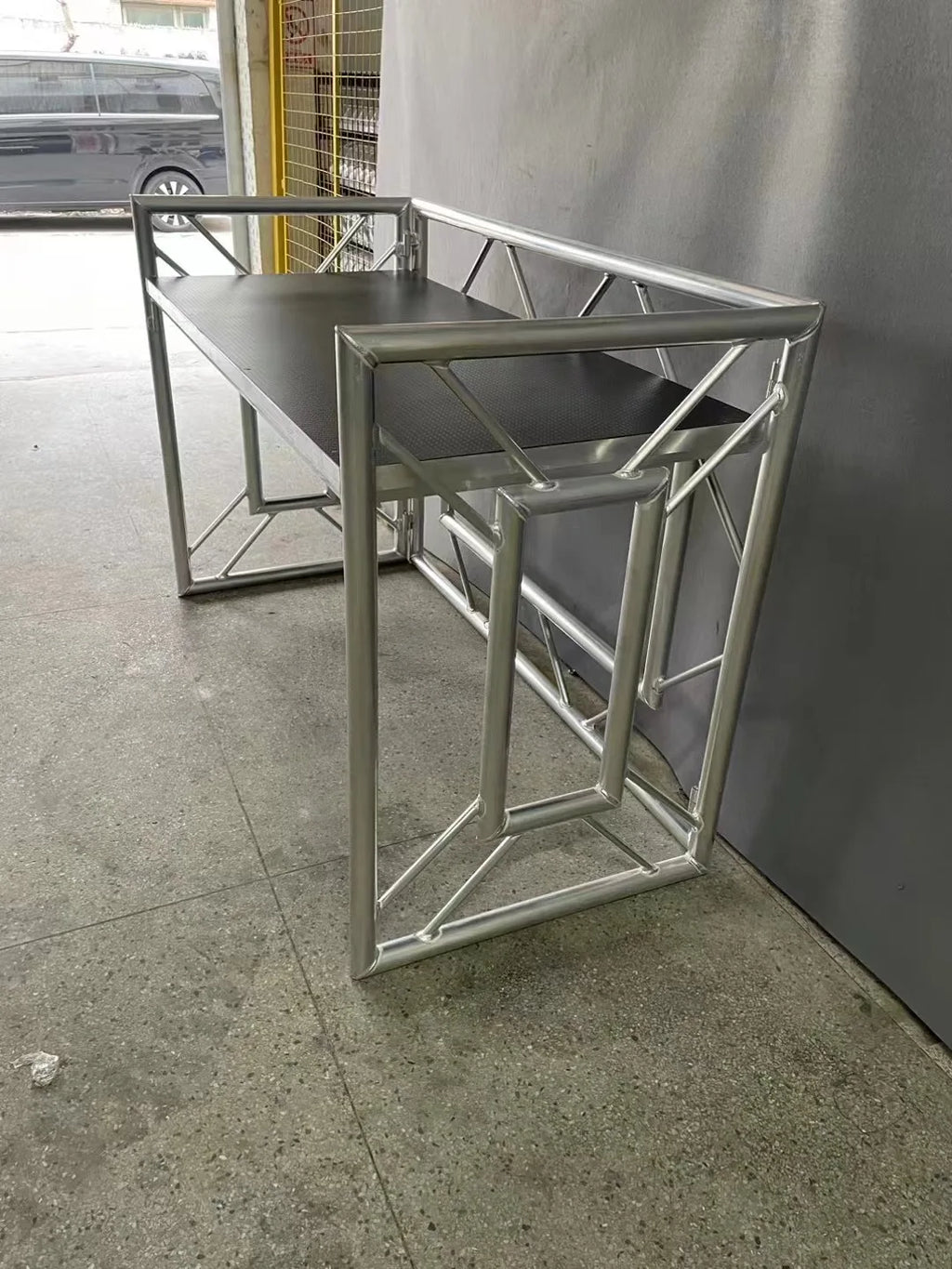 Portable DJ table Adjustable height Aluminum stage performance Music event and truss display