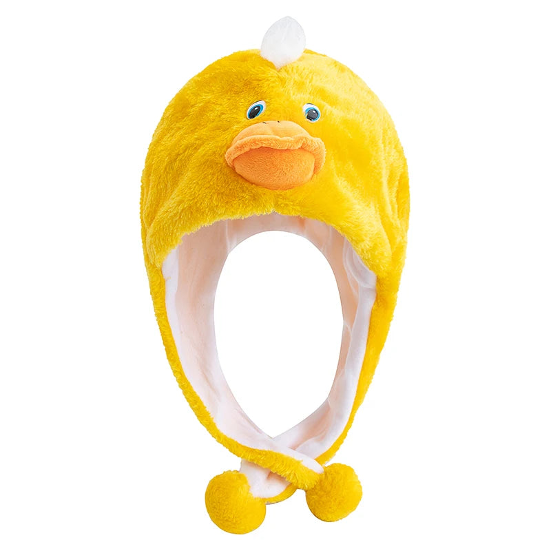 Hot Sale Unisex Funny Bulls Head 3D Animal Style Decorative Hat Winter Cap For Men Women Plush Fur Lovely Family Hat