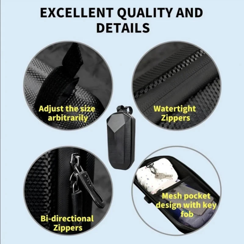 Electric Scooter Front Bag Waterproof EVA Hard Shell Bags Reflective Handlebar Hanging Bag Storage Accessories for Xiaomi M365