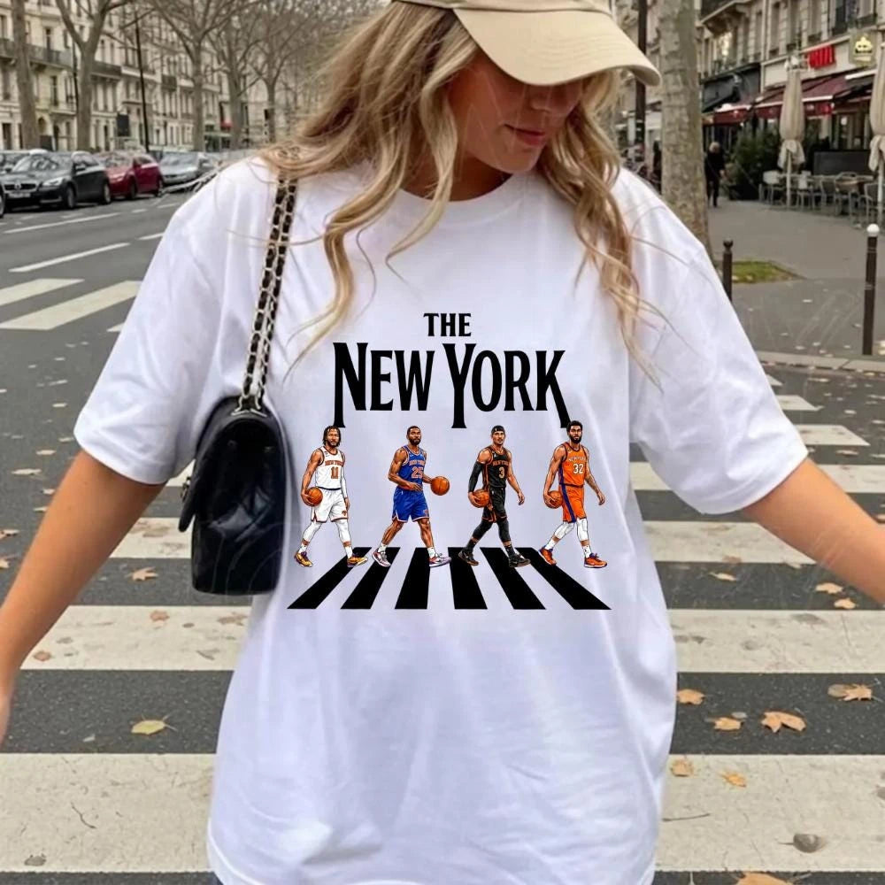 The New York Basketball T-shirt Knicks Fans Gift 2026 Summer Men's Women's Sportswear Casual Loose Cotton Clothing Y2k Style