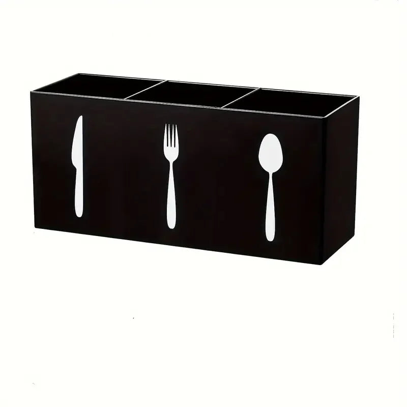 Kitchen Cutlery Organizer Knife Stand Plastic Drain Storage Holder Spoon Fork Chopstick Kitchenware Cooking Tool Tray Shelf Box