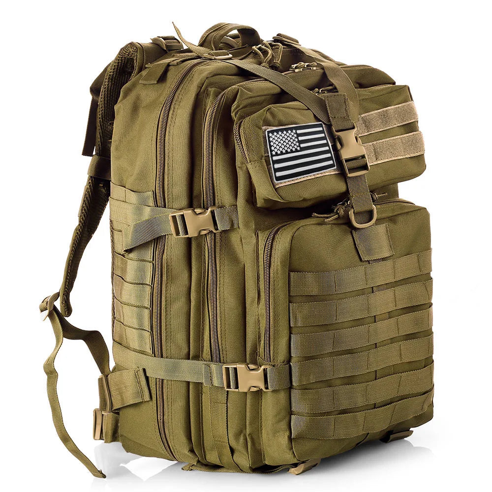 50 Liters Outdoor Tactical Dual Shoulder Large 3P Backpack Backcountry Cycling Sports Backpack Travel Attack Camouflage Multi-Fu