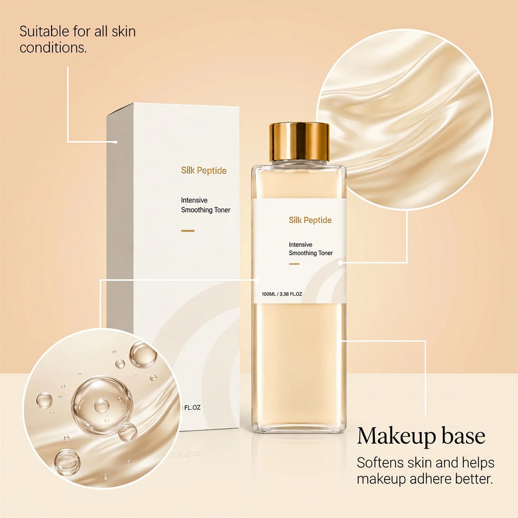 Silk Peptide Intensive Toner Soothe Facial Sensitive Area Effective Moisturizing Revitalize Skin Brighten Face Hydrating Toner