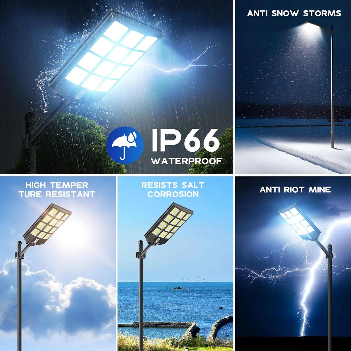 400W Solar Street Lights Outdoor-Solar Lights Outdoor Waterproof Motion Sensor,Solar Parking Lot Lights Commercial Dusk to Dawn