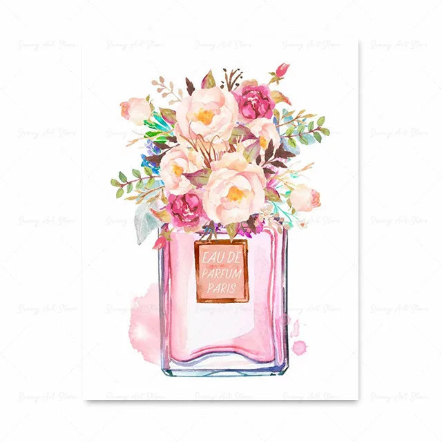 Abstract Fashion Girl DIY Diamond Painting New Lipstick Wall Art Makeup Perfume Bottle Embroidery Pink Paris Bedroom Home Decor