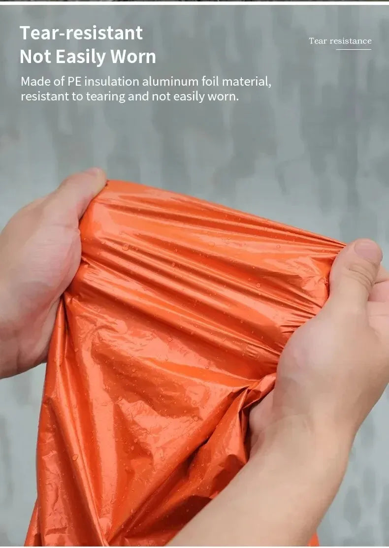 Emergency Rain Poncho Thermal Blanket Poncho Weather Proof Outdoor Survival Camping Gear Survival Gadgets