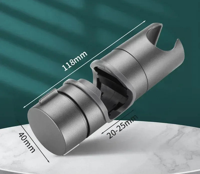 Universal Shower Head Holder Adjustable Showers Head Holder Clamp with Rotation for Bathroom Rail Mounting Shower Head
