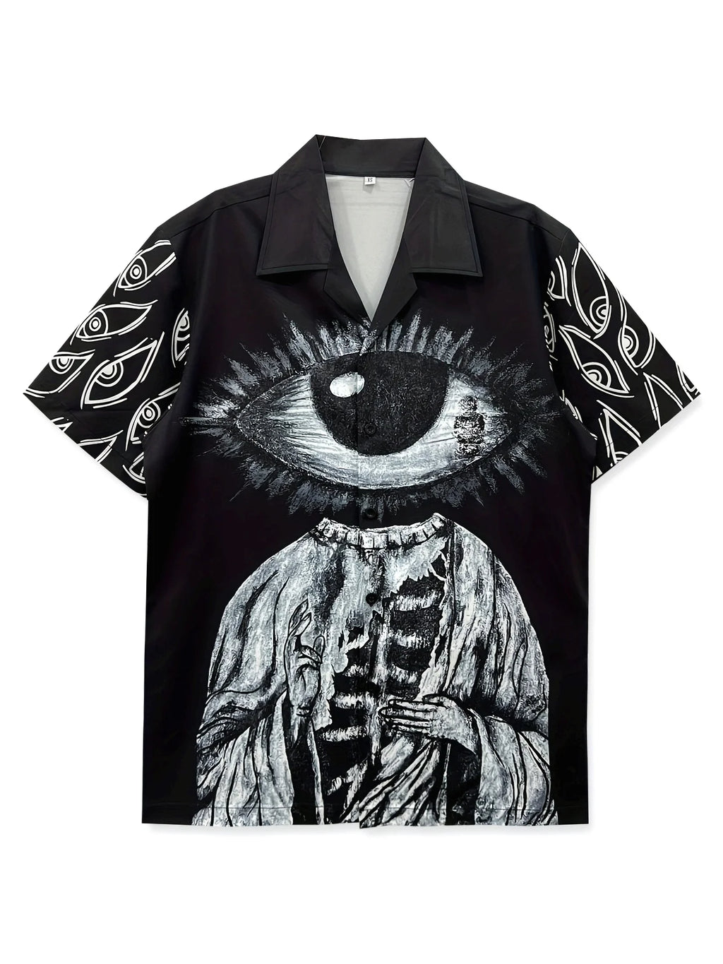 The new men's short-sleeved shirt for summer 2025 is a casual fashionable comfortable and soft 3D eye pattern print