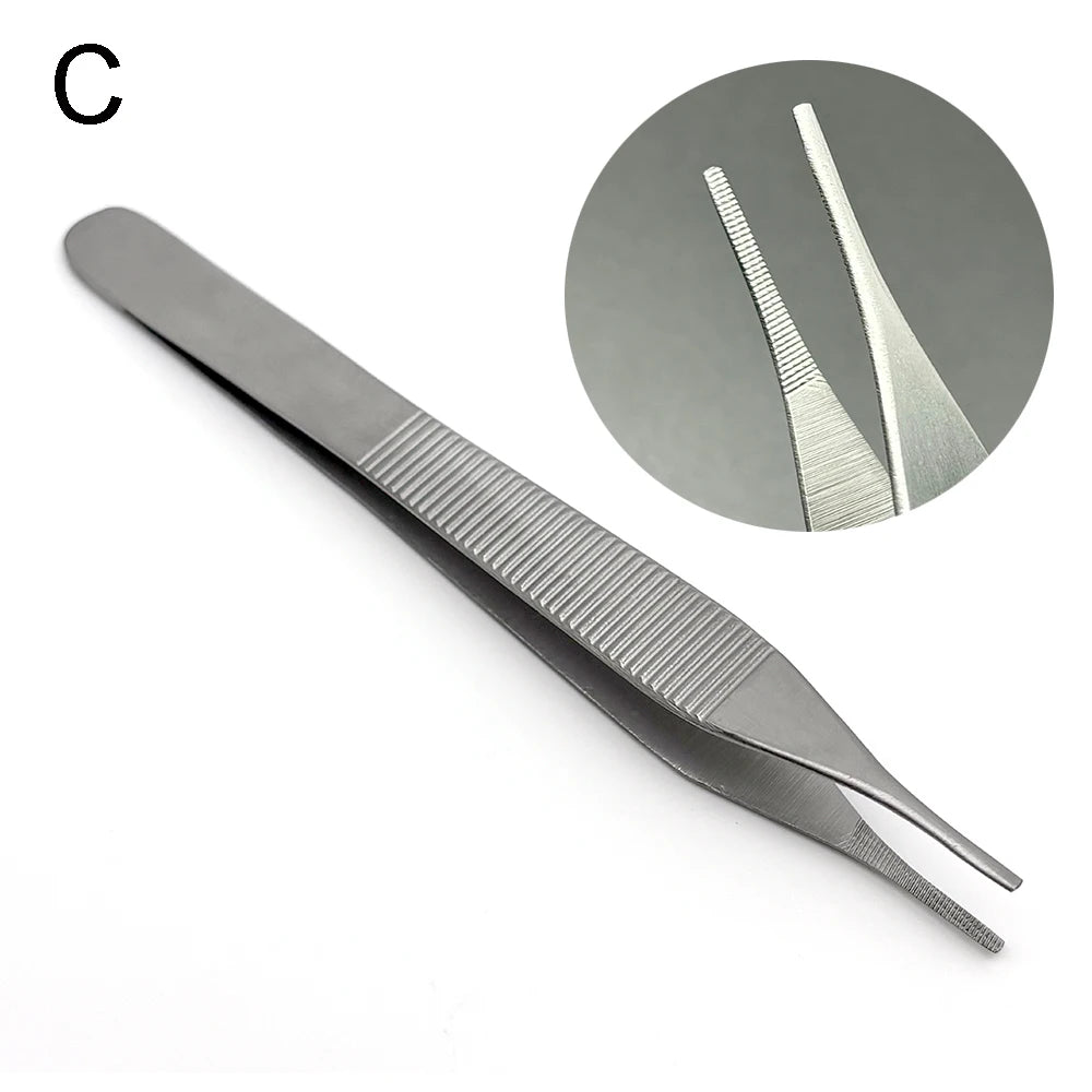 12.5cm Stainless Steel Dental Dressing Forceps Tissue Tweezer Extraction Hemostat Tool for Dentist Professional Dental tools