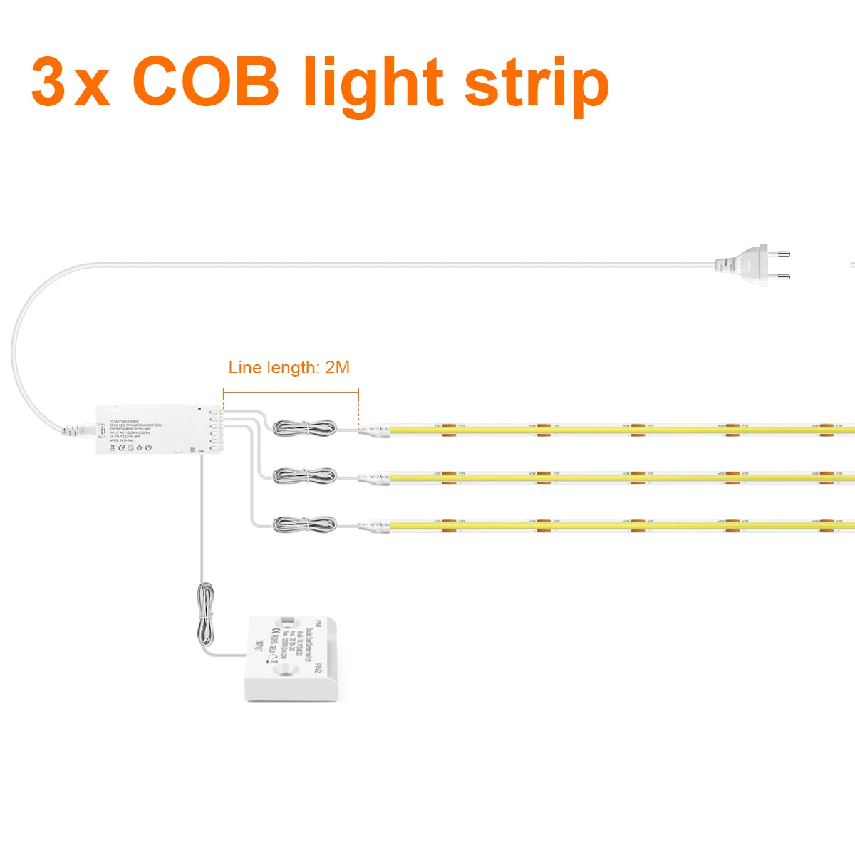 Smart Door Proximity Sensor Control LED Under Cabinet Lights 12V COB LED Strip Showcase Wardrobe Lamp Backlight For Room Kitchen