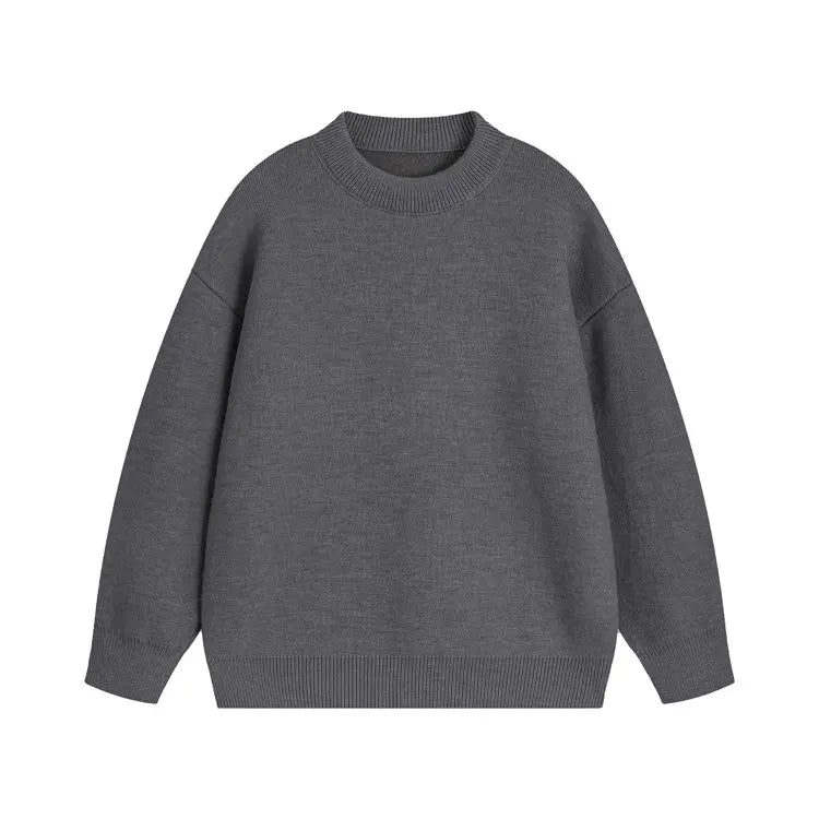Men Korean Fashion Sweaters Solid Color Oversized Sweater Men Long Sleeve Shirts Autumn Winter Clothing Men Streetwear Pullovers
