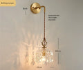 YEBMLP French Retro Glass Hanging Light Indoor LED Luxury Art Chandelier Bedroom Bar Restaurant Table Pendant Lamp With E14 Bulb