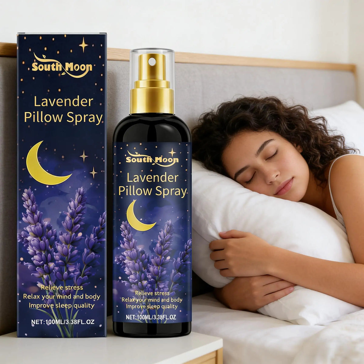 Sleep Spray Lavender for Pillows Relieve Anxiety Fall Asleep Improve Sleep Quality Natural Aromatherapy Body Relaxation Spray