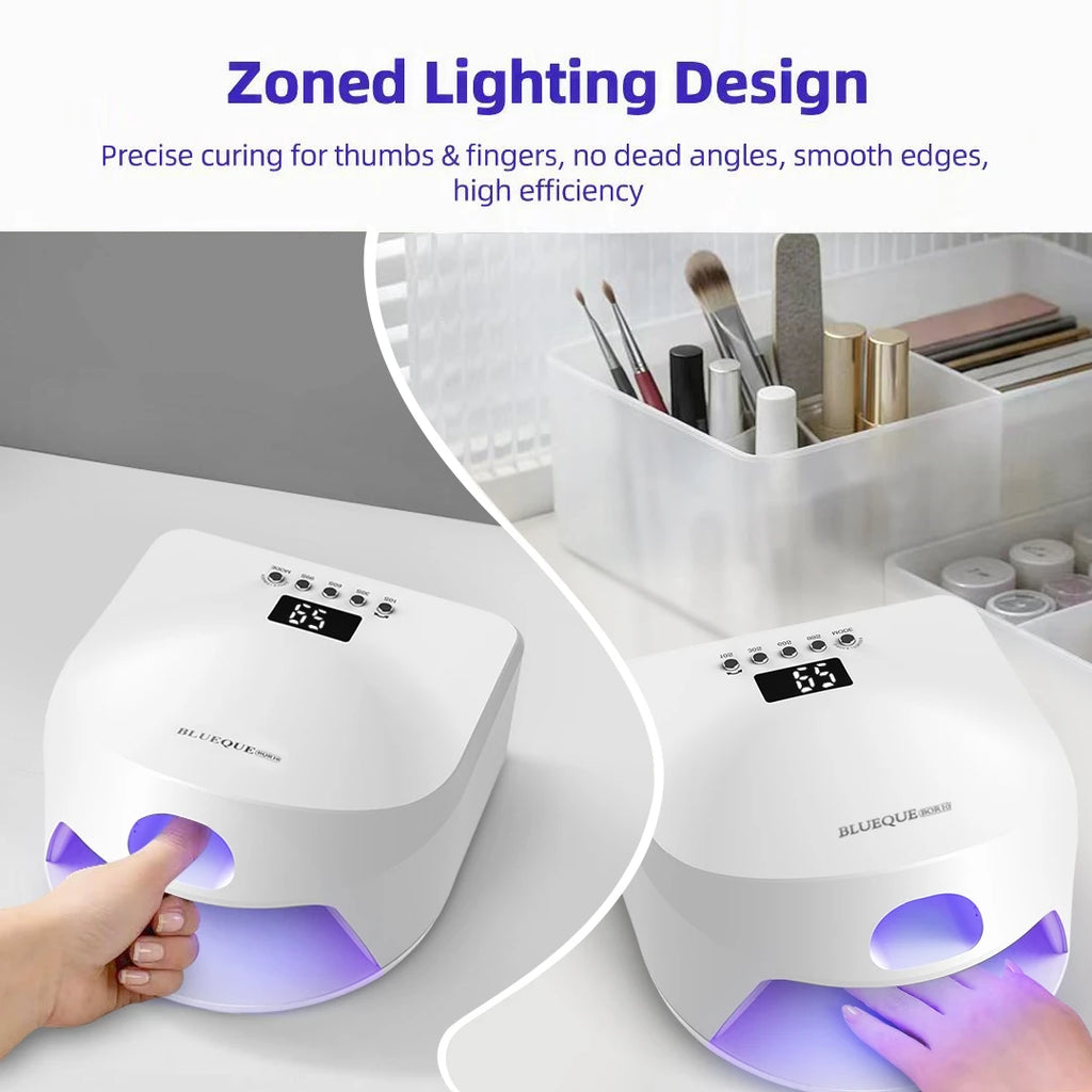 57LED High Power UV LED Nail Lamp Single Finger Toe Gel Nail Curing Light  Fast Full Hand Drying Curing Lamp for Gel Nail Polish