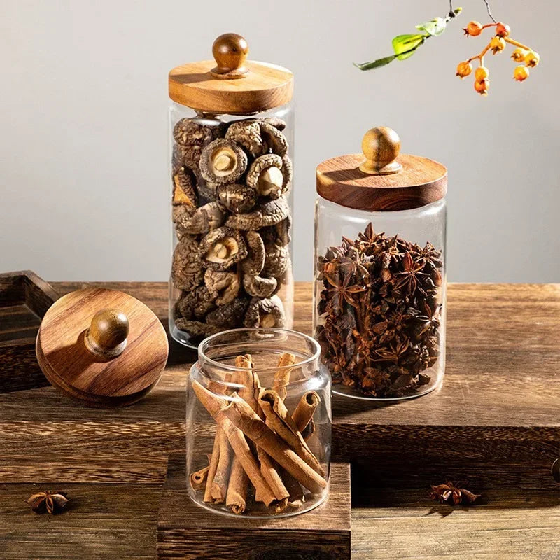 Sugar Coffee Tea Containers Airtight Food Containers Hermetic Pots for Food Container for Cereals Glass Jar With Lid Storage