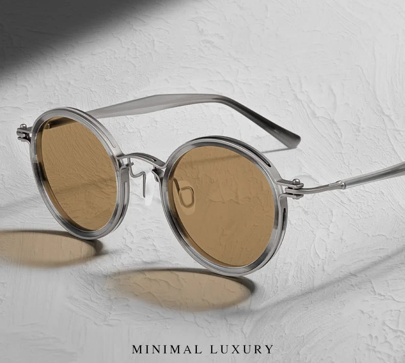 Polarized Sunglasses Men UV400 Protective Driving Spectacles Handmade Titanium Acetate Sun Glasses Photochromic Outdoor Eyewear