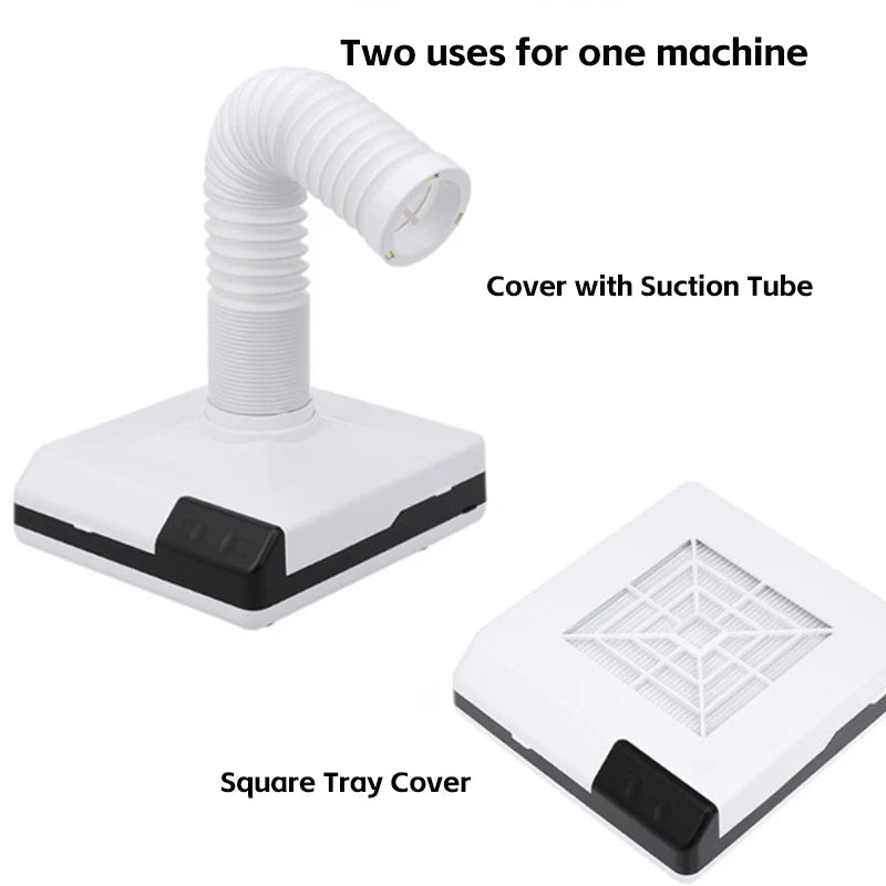 Nail Dust Collector Manicure Machine Tool Vacuum Cleaner Strong Power Fan with Filter LED Suction Beauty Salon Nail Art