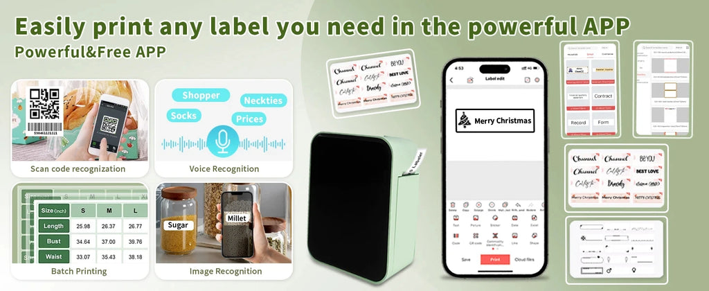 Marklife P15 Mini Label Printer Portable Thermal Printer Inkless Self-adhesive Paper Sticker Printing Machine Name Tag Labeller