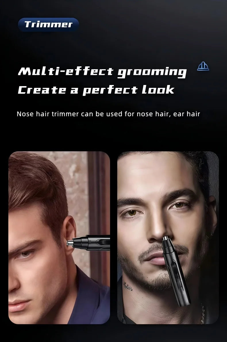 Black Electric Nose Hair Trimmer Ear and Nose Hair Trimmer Professional Painless Nose Hair Trimmer For MenAnd Women
