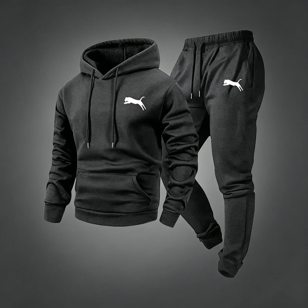 Men's Hoodie and Pants Set Casual Tracksuit Sportswear Jogging Clothing 2 Piece Set Warm Clothing