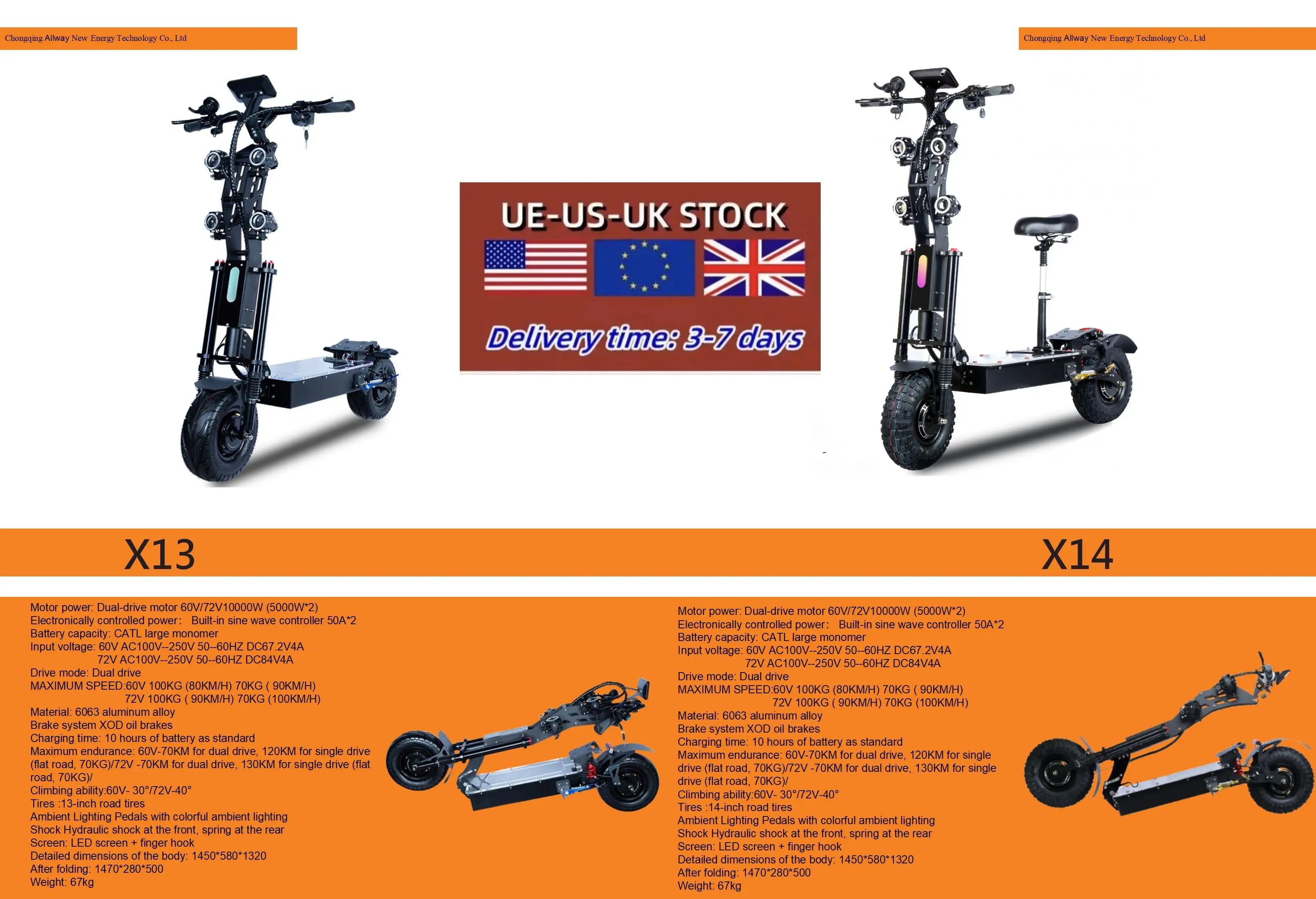 2025 NEW E Scooter 60V 52 Ah High Power Wattage Off-road Scooter 4WD Adults Toy Electric Quad Bike 4x4 Electric Quad Bike