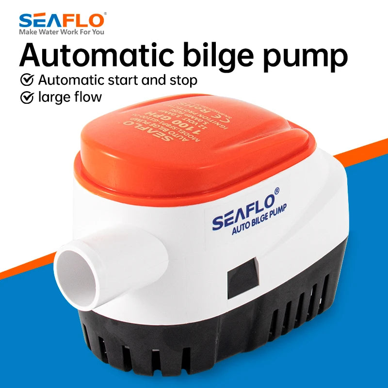 Marine Water Pump Small Bilge Pump 12V24V Yacht Drainage Fast Boat DC Submersible Pump Bilge Automatic Drainage Pump
