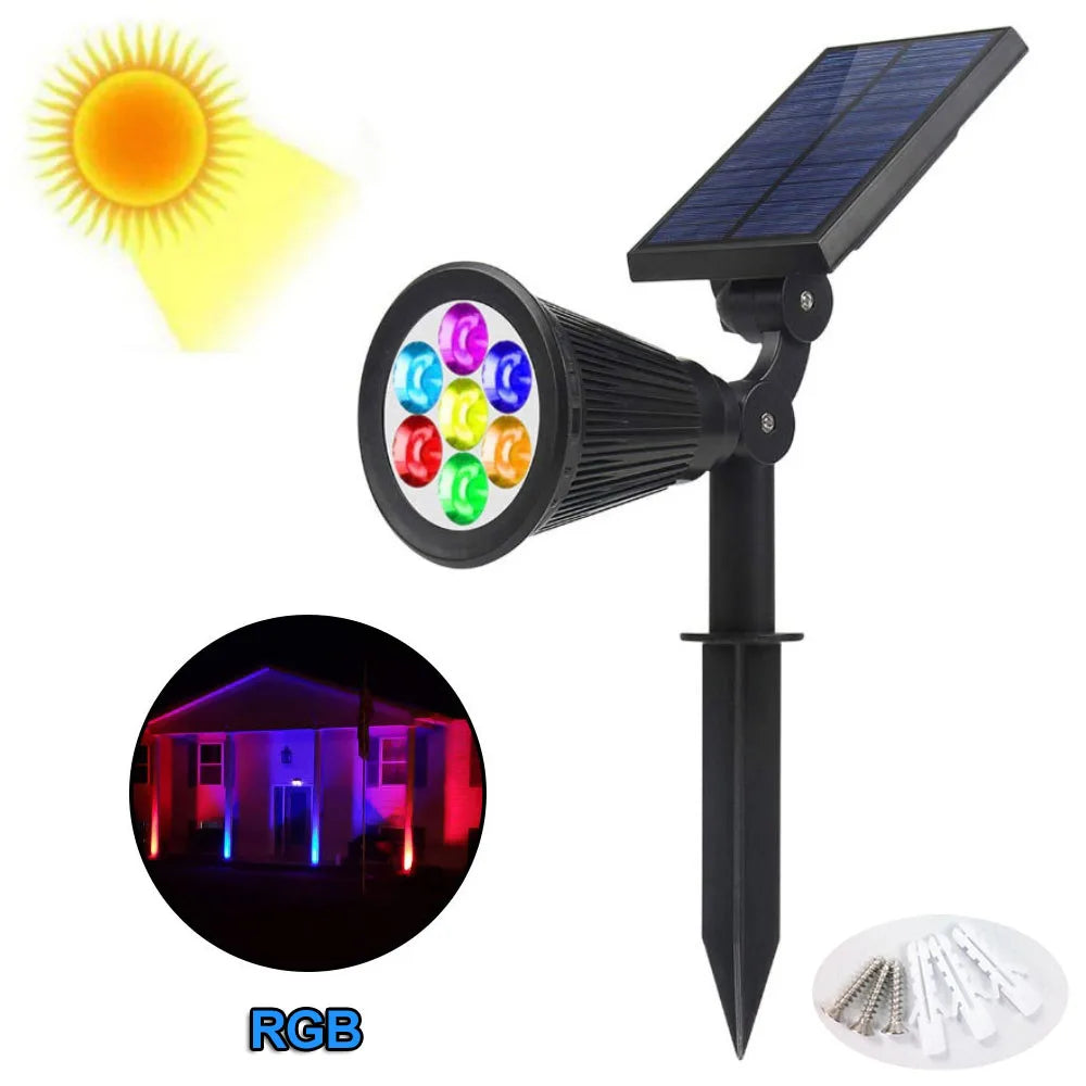 Outdoor Solar Lights Home Garden Patio Walkway Lawn Waterproof 7Led Solar Lamp Spotlight Decoration Energy Yard Lantern Lighting